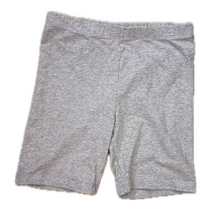 Wonder Nation Girls Gray Bike Shorts – Size L (10–12) – Cotton Blend